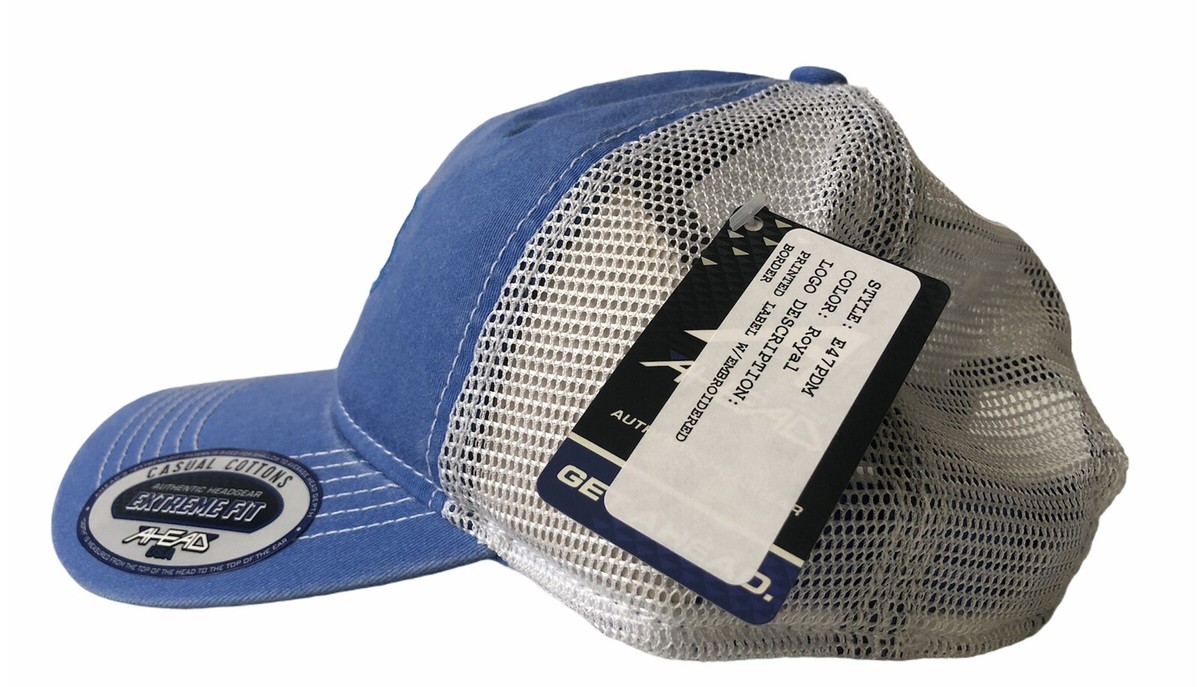 Willy Wonka Chocolate Factory Logo Mesh Strapback Hat Blue Ahead
