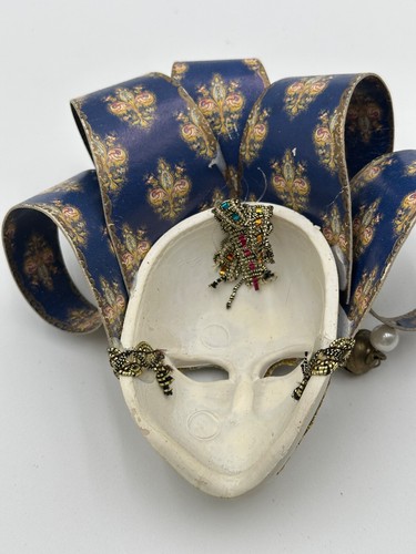 Ceramic Miniature Jester Maschera Del Galeone Masks from Venice Italy 5.5 Inch - Picture 6 of 9