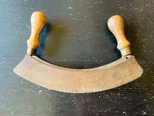 Antique Chef's double blade Mezzaluna Chopping Knife #11 C. Luckhause