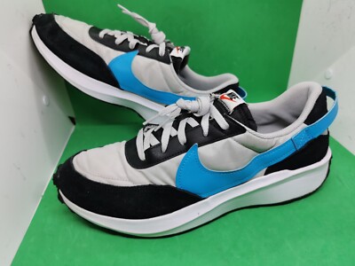 Nike Waffle Debut Mens Size 11.5 Shoes Grey Laser Blue Athletic Running Sneakers