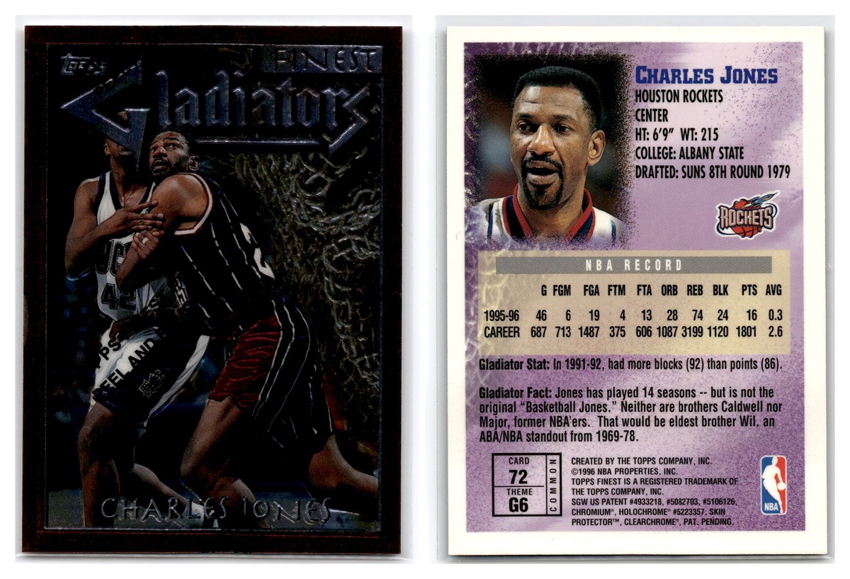 1996-97 Topps Finest #72 Charles Jones - Houston Rockets | eBay