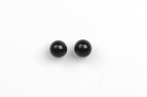 Boucles d'oreilles à goujons en argent sterling 925 noir pierre d'onyx faites main 4-8 mm - Photo 1/17