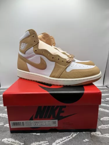 NEW Jordan 1 Retro High Praline Women’s Athletic Shoe FN6622-201 Size 11.5 White