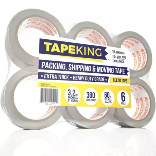 tape king clear packing super thick 3.2mil - 60 6 rolls / 3.2mil  image 3