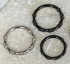 1pc Linked Bones Style Hinged Segment Ring Septum Clicker 316L Surgical Steel