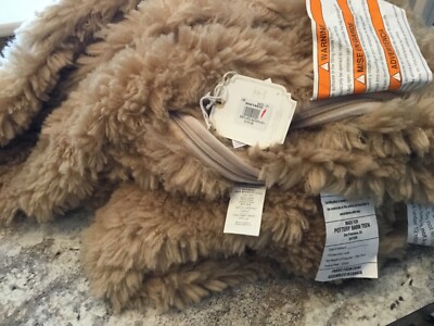 Pottery Barn Teen  Large bean bag cover fur caramel-NWT