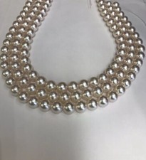 10mm Akoya Pearl Strands AAA Quality, 3 Gold Ball clasp.  16” 17” And 18”.