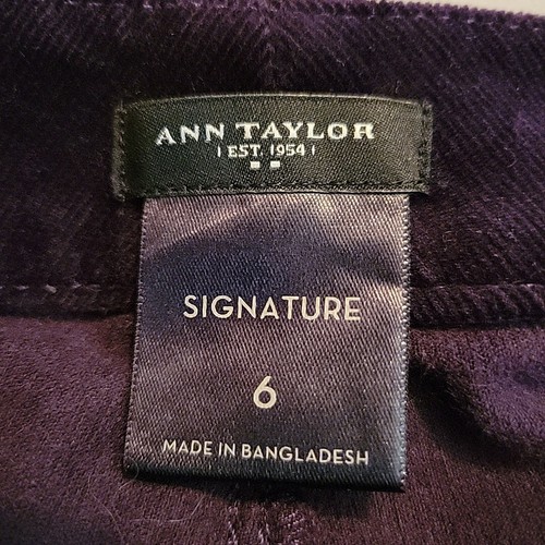 Ann Taylor Signature Straight Fit Cord lila Gr. 6 - Bild 4 von 8