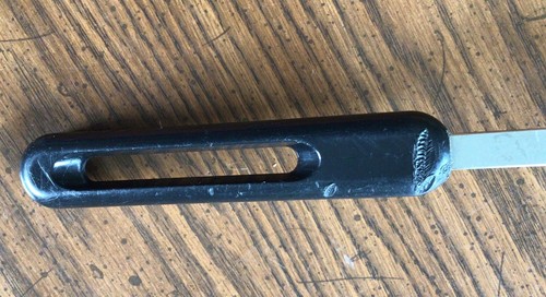 Vintage Bonny USA Nylon Plastic Solid Serving Spoon Cooking Black & Chrome 12" - Picture 5 of 6