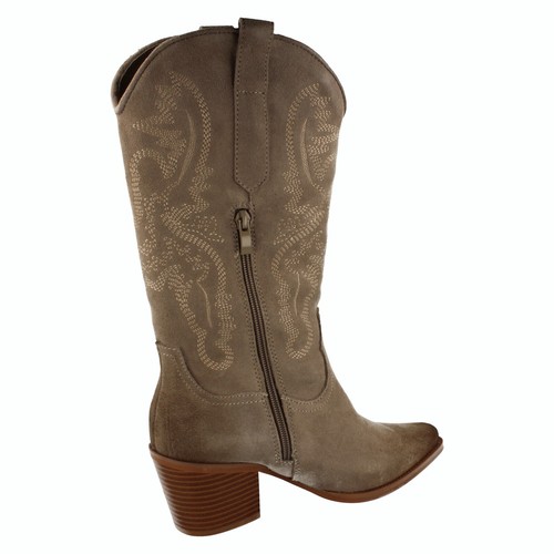 Bota de Vaquero Damas Spot On Gamuza Cuero Cremallera F5R1249 - Imagen 17 de 21