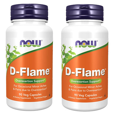 NOW FOODS D-Flame - 90 Veg Capsules*****2 PACK*******