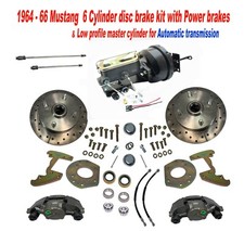 1964-66 Mustang 6 Cylinder Front Disc Brake Kit 4 Lug Fits 14 Wheels