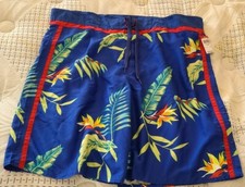 New NWT Route 66 Swim Trunks Suit Mesh Lined Colorful Young Mens 2X