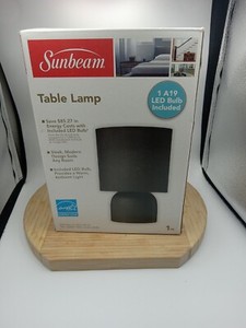 Sunbeam Table Lamp With 4 A19 LED Bulb Included Black