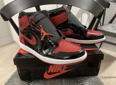 Nike Air Jordan 1 Retro High OG Patent Bred UK10,5 US11,5 EU45,5 Fast Dispatch