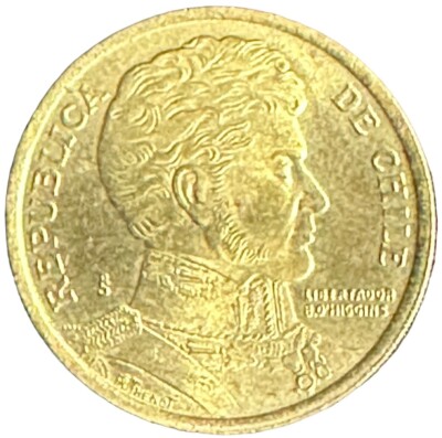 ~2003~ S Republica De Chile Libertador B. O Higgins 10 Pesos Wold Coin Currency.