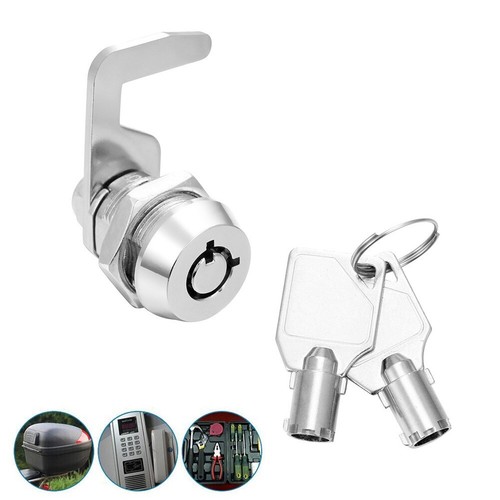 Tool Box Lock Cylinder Tubular Camlock 90 Degree Hook Cam Replacement Lock & Key