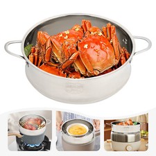 Stainless Steel Steamer 1 Tier Meat Vegetable Cooking Steam Pot Kitchen Steamer