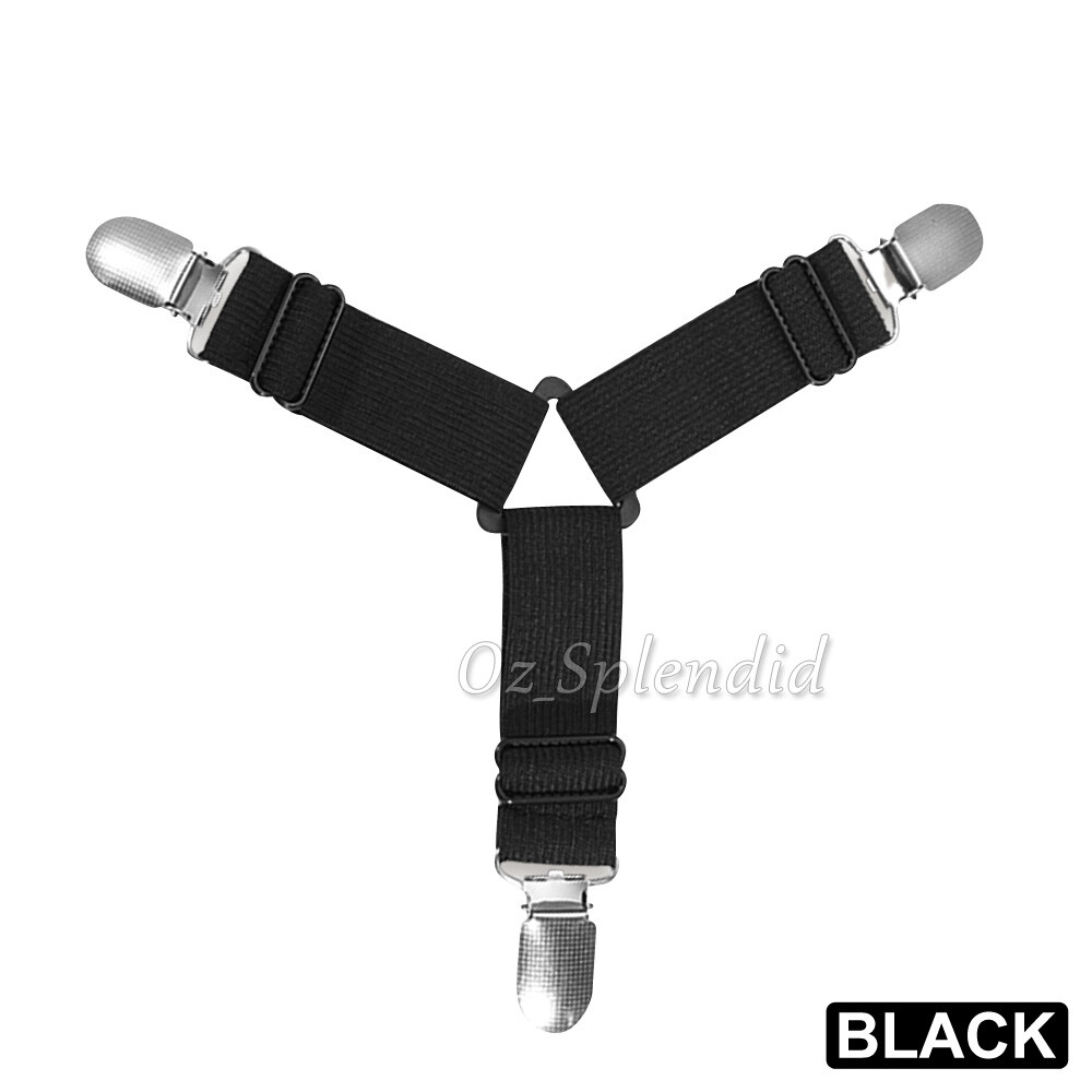Triangle Bed Sheet Mattress Holder Fastener Grippers Clips Suspender Straps eBay