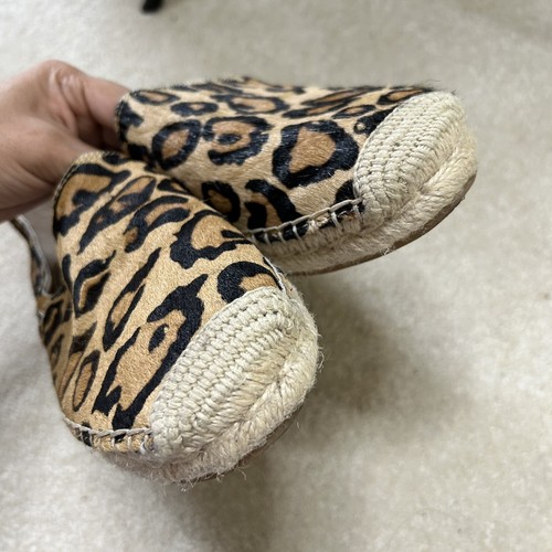 Sam Edelman Flats Size 9M Khloe Leopard Print Calf Hair Slip On Espadrilles - Picture 7 of 11