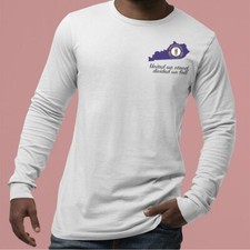 Kentucky UnisexTshirtLongSleeve-State Flag With Motto Printed