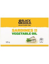 Black & Gold Sardines In Vegetable Oil 125g x 1