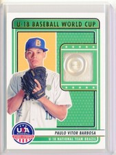 2023 Panini USA Stars & Stripes BRAZIL PAULO VITOR BARBOSA Jersey Button RC 2/6