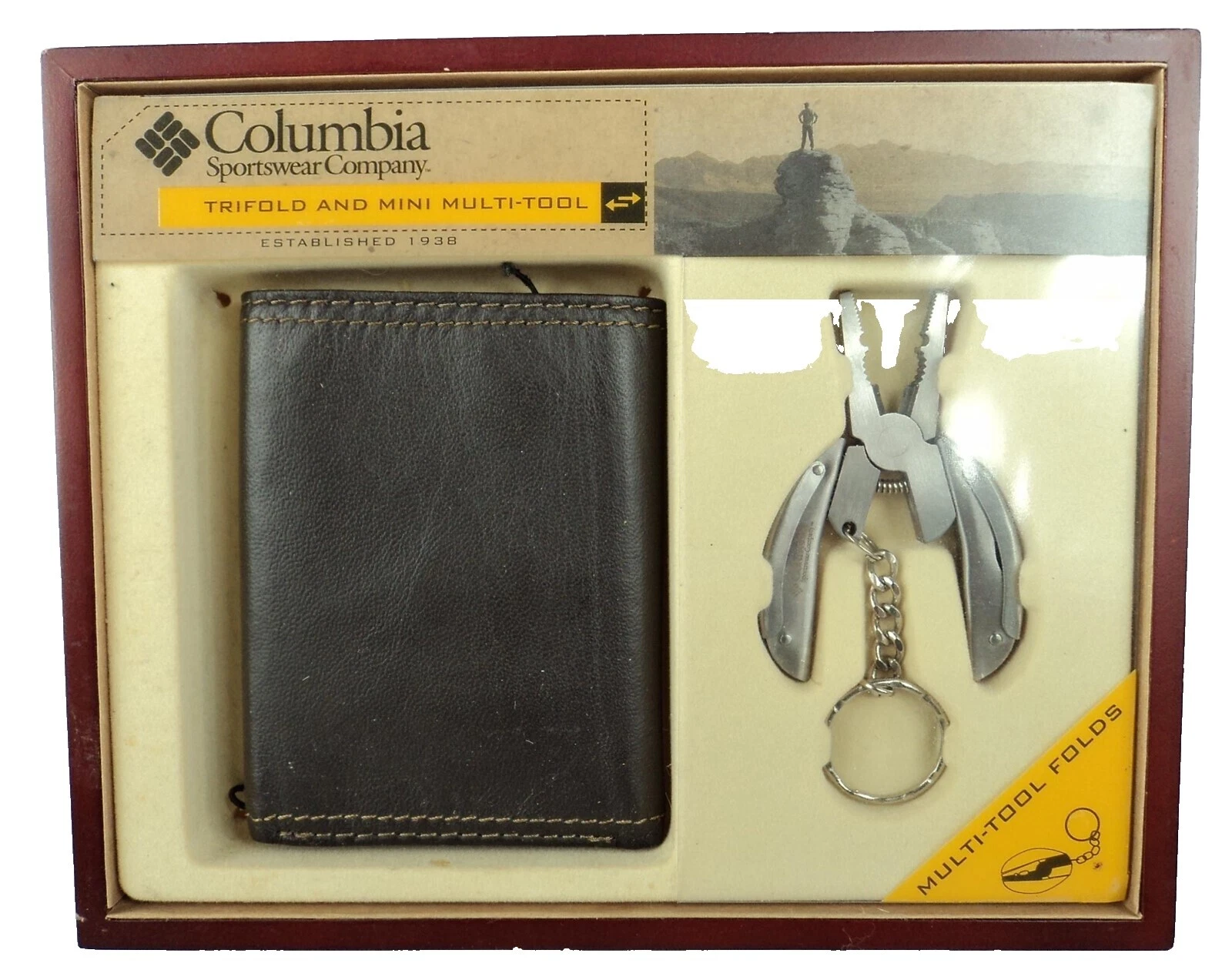 Columbia carteras de cuero para hombres