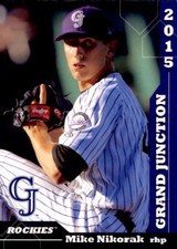 2015 Grand Junction Rockies Grandstand #24 Mike Nikorak Stroudsburg Pennsylvania