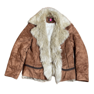 Y2K Vintage Gallery Faux Suede and Fur Penny Lane Short Jacket