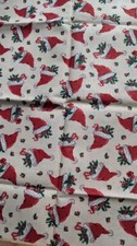 1 YARD VIP Cranston Print Works Christmas Fabric Santa Hats with Sparkles