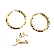 Orecchini Cerchio ORO GIALLO con Chiusura a Scomparsa ORO 18kt 750% List. 345€