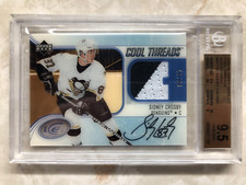 2005/06 UD Ice Cool Threads 2 CLR Jersey/Auto 9/35 Sidney Crosby Rookie BGS 9.5