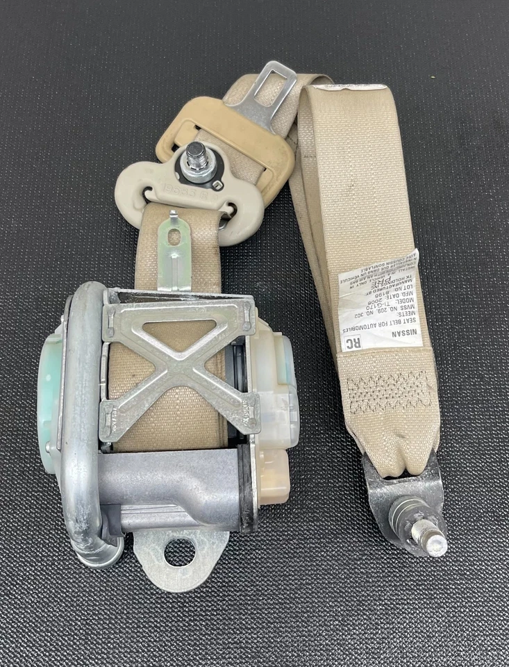 Cinturón de seguridad lateral Nissan Máxima 2009 2010 pasajero delantero derecho OEM Foto 3 de 4