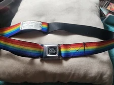 Ford Rainbow  Buckle Down  USA Seat Belt Adjustable Belt Buckle 
