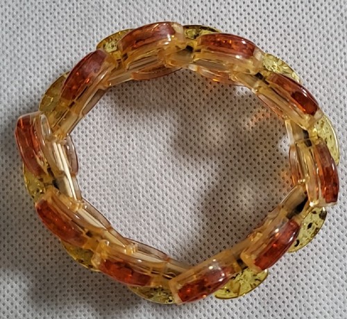Mehrfarbiges Bernstein ineinandergreifendes Armband T8