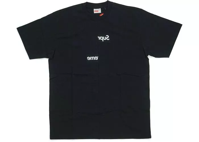 Supreme FW18 CDG / Comme des Garcons SHIRT Split Box Logo Tee Black Size L