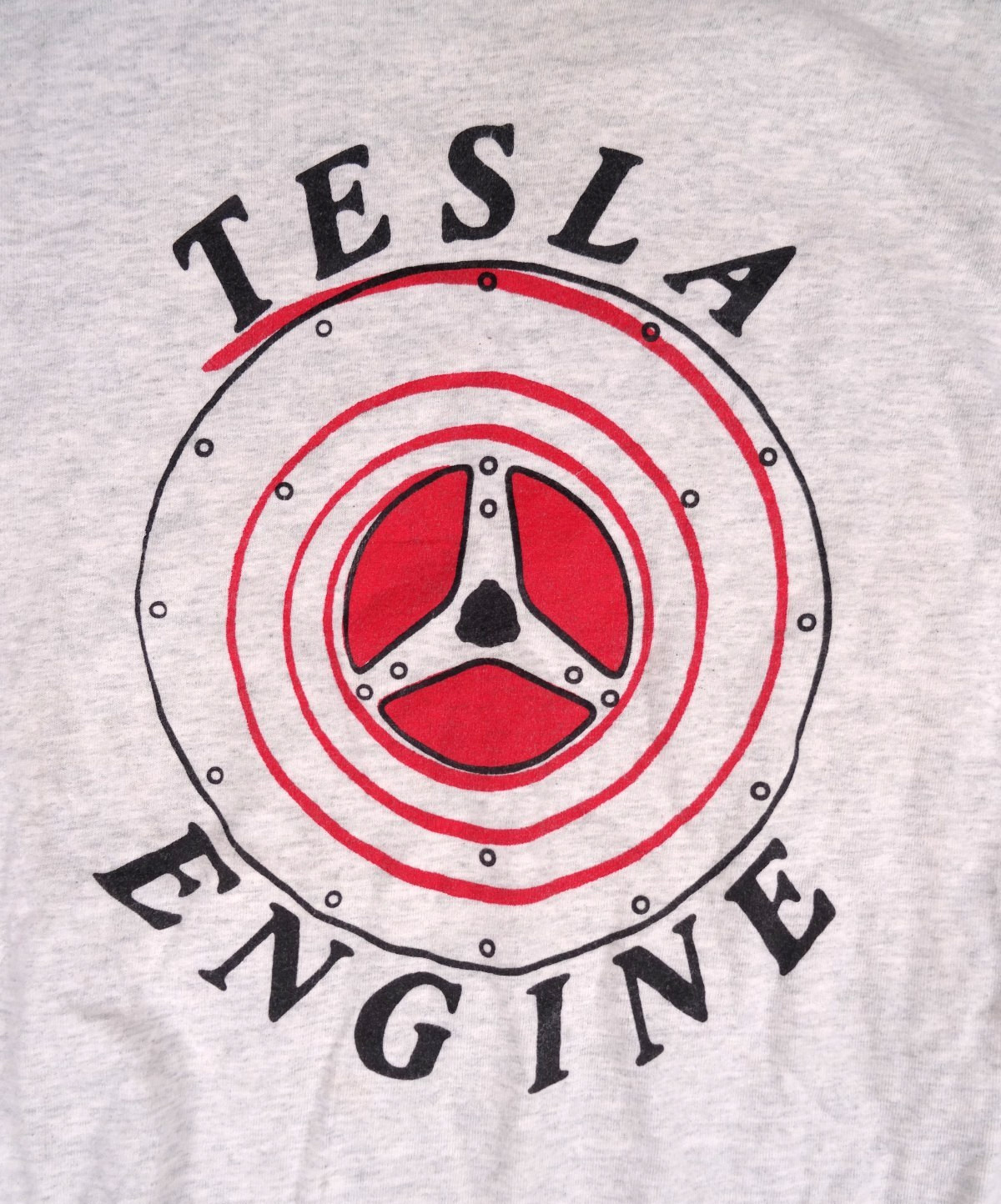 Vintage 90s Tesla Engine Computer Tech Shirt Mens… - image 1