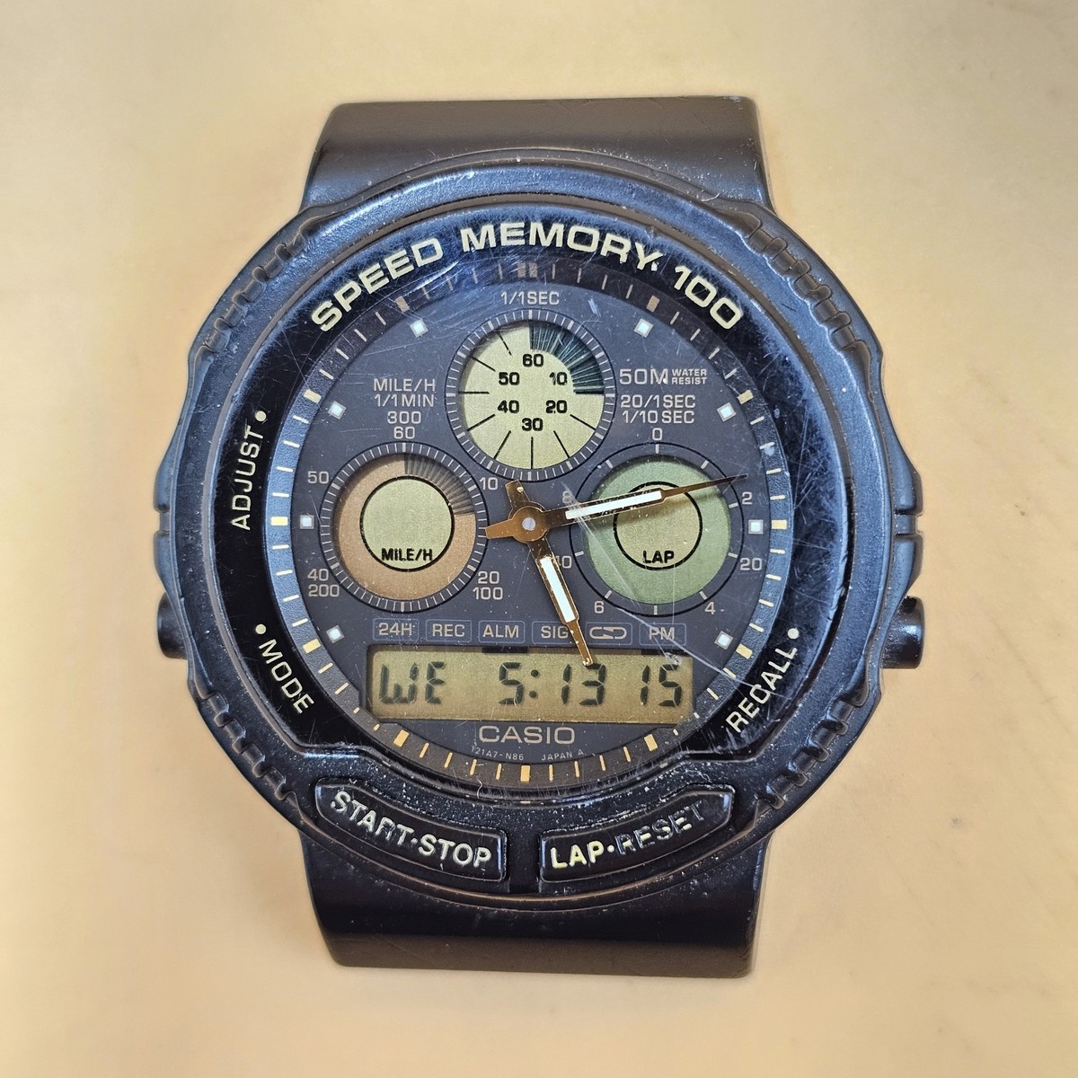 激レア　CASIO　カシオ　スピードメモリー100　AW-20　ヴィンテージ Vintage Casio Aw-20 Module 384 Speed Memory 100 Mens Watch for