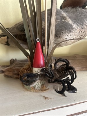 Red And White Wood Fishing Bobber Not Sure Of Year Or Brand