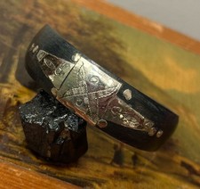 Tuareg Berber Cuff Bracelet S/M Ebony Ethnic Tribal Primitive Indie Boho Gypsy