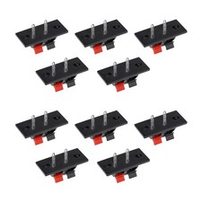 10 Pcs 2 Way Push Release Connector Plate Stereo Speaker Terminal Strip Block B