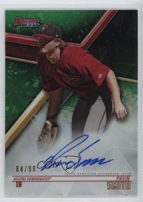 2018 Bowman's Best of 2018 Green Refractor /99 Pavin Smith #B18-PS Auto 12ui