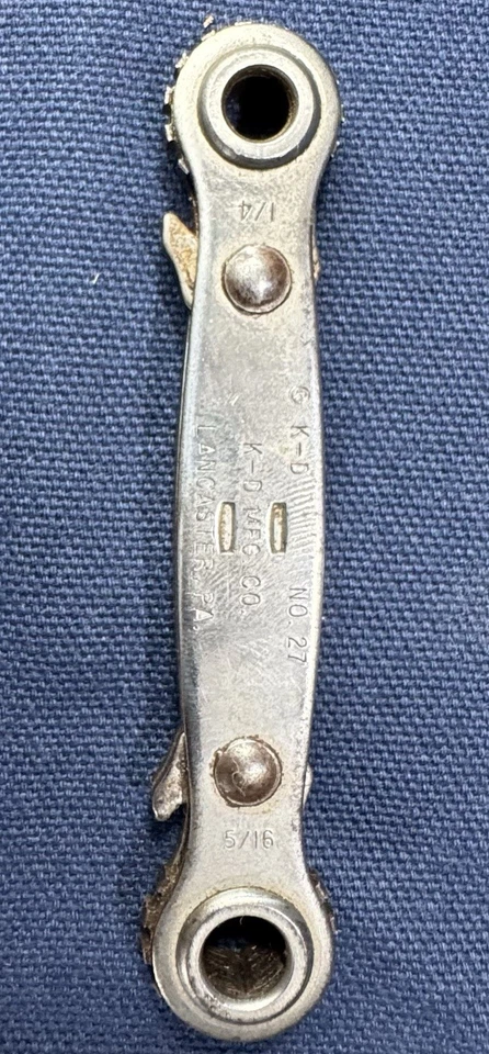 K-D TOOLS EUA No. 27 RATCHETING 1/4” bit porca ferramenta com bocados, driver offset EUA - Imagem 4 de 4