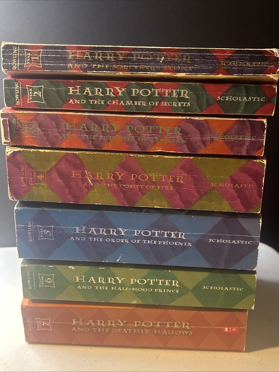 Harry Potter Books Complete Set 1-7 by JK Rowling, Paperback, Used