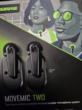 Shure MoveMic Two 2-Channel Direct to Phone Wireless Lavalier Microphone System