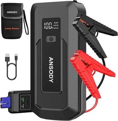 3000A Peak Car Jump Starter(Up to 10L Gas or 8L Diesel Engine), Battery Booster 
