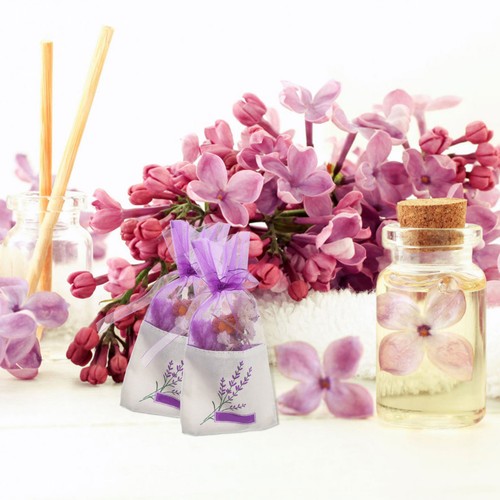 20 Pcs Lavender Bags Organza Cotton Drawstring Small Gift Candy Sachets Bag  - Zdjęcie 9 z 12