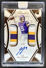 2024 Panini Flawless JJ McCarthy Rookie Dual Patch Auto Bronze RC #/6 Vikings