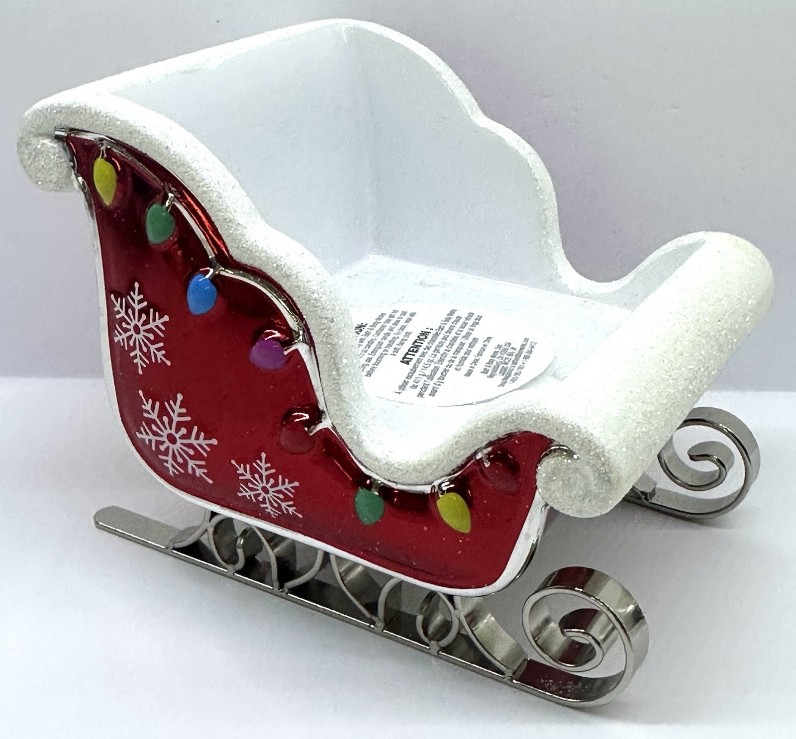 NWT Bath & Body Works Red Santa Sleigh Sled Christmas Candle Holder